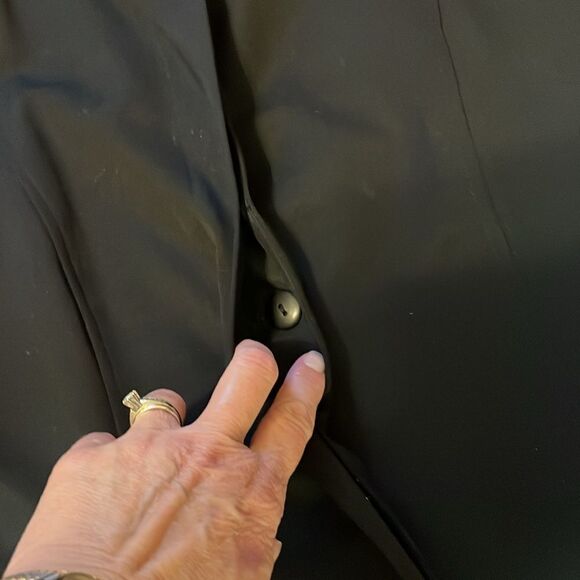 Vintage Tahari Wool Dress Jacket Coat Black, Quiet Luxury, long blazer, 12 - Picture 4 of 9